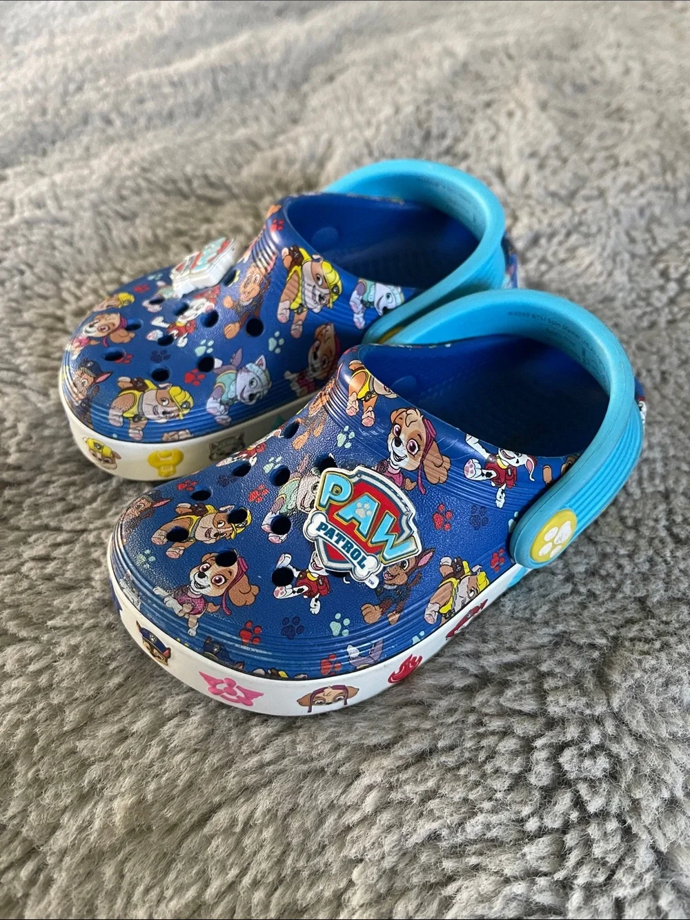 Crocs Paw Patrol Blue Character Slip-On Clogs with Heel Strap